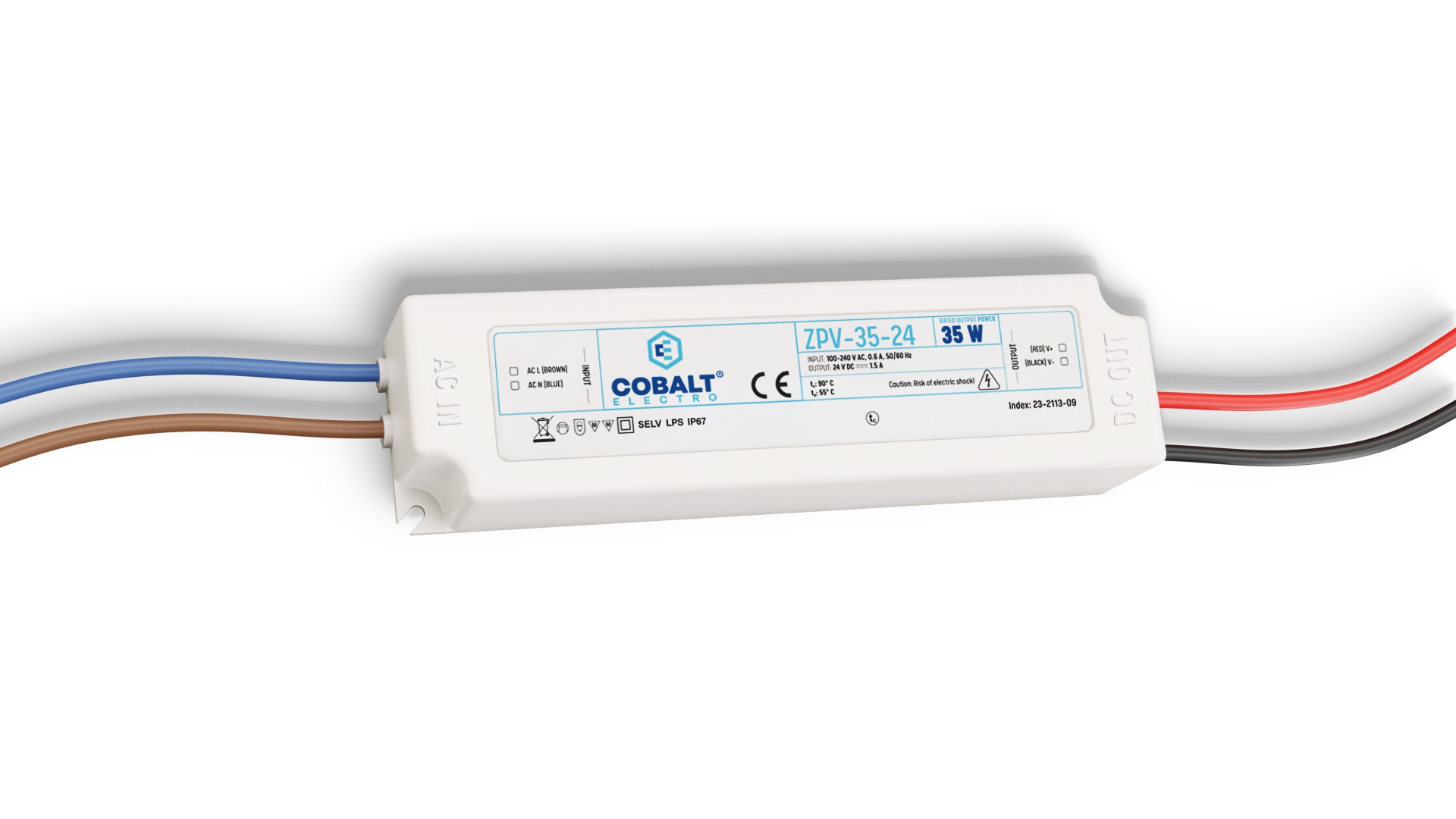 Zasilacz impulsowy CobaltElectro ZPV 24V 36W IP67