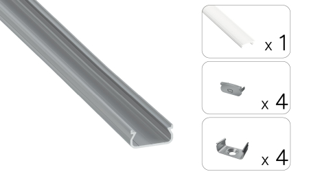 Zestaw TEKKNI ORRE srebrny, klosz mrożony  2,02 m