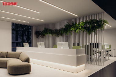 Zestaw TEKKNI SELDE srebrny, klosz transparentny 3 m