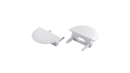 Zaślepka do profilu LUMINES IVO biała z otworem