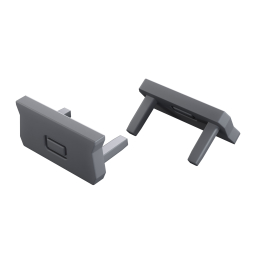 Zaślepka do profilu LUMINES atom szara 2w1