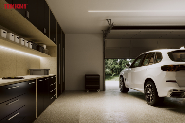 Zestaw TEKKNI BARDE czarny, klosz mleczny 2,02 m