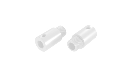 Odciążka metalowa M10x1 z gwintem 4 mm, biała