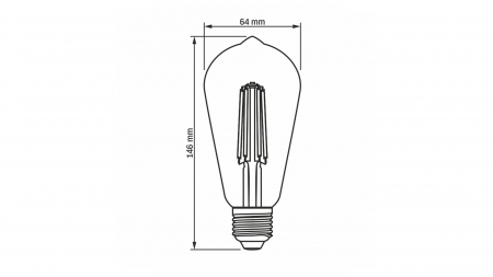 Źródło LED E27 6W ST64 Filament DIM NW