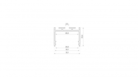Profil LED LUMINES typ alba surowy 2,02 m