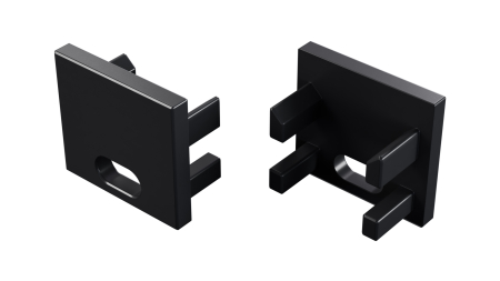 Zaślepka ALU LUMINES CANTO/VIGO czarna lakierowana z otworem