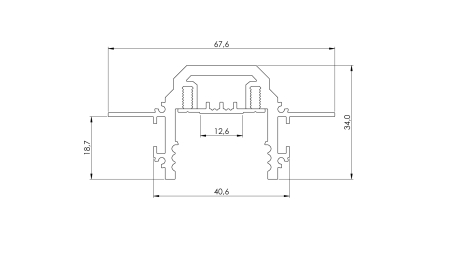 Profil LED LUMINES typ DURO srebrny anodowany 3 m