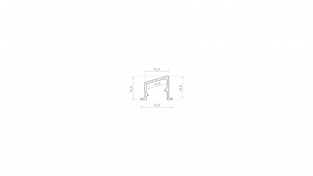 Profil LED LUMINES typ V srebrny anodowany 3 m