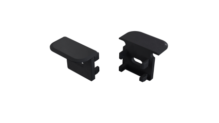 Zaślepka ALU do profilu LUMINES inFLEXA czarna z otworem