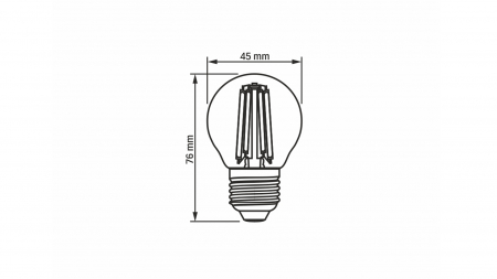 Źródło LED E27 6W G45 Filament Neutralna
