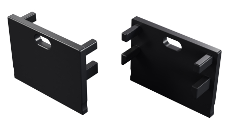 Zaślepka ALU LUMINES Motta czarna lakierowana z otworem