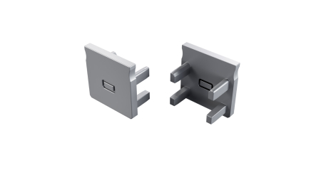 Zaślepka do profilu LUMINES FLEXA srebrna lakierowana 2w1