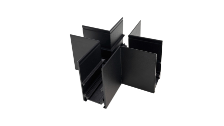 LUMINES GENESIS Łącznik natynkowy typu + czarny