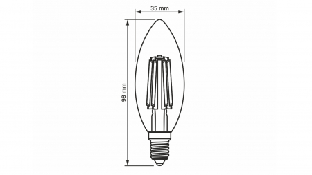 Źródło LED E14 6W G35 Filament Neutralna