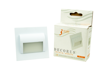 Oprawa schodowa LED 12V DECORUS B. Zimna, Biała