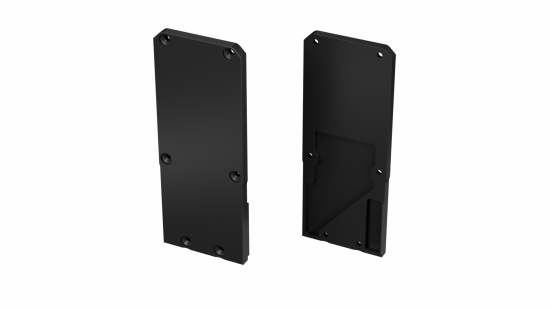 Zaślepka ALU do profilu LED LUMINES UNICO + Talia M2 czarna lakierowana lewa