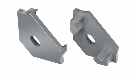 Zaślepka do profilu LED LUMINES C szara z otworem