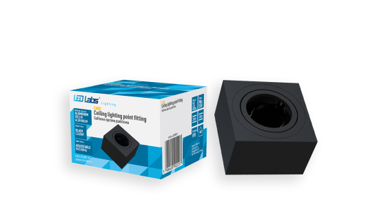 Oprawa natynkowa CARO kwadrat czarna