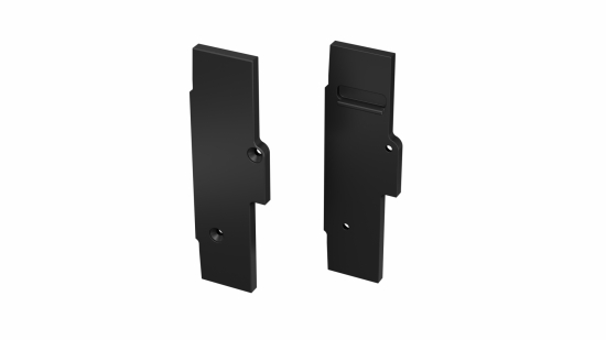 Zaślepka ALU do profilu LED LUMINES TIANO czarna lakierowana lewa prosta