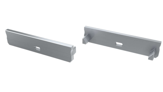 Zaślepka do profilu LED LUMINES SOLIS szara z otworem