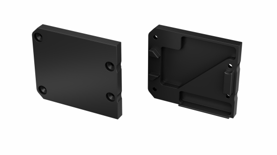 Zaślepka ALU do profilu LED LUMINES UNICO czarna lakierowana lewa