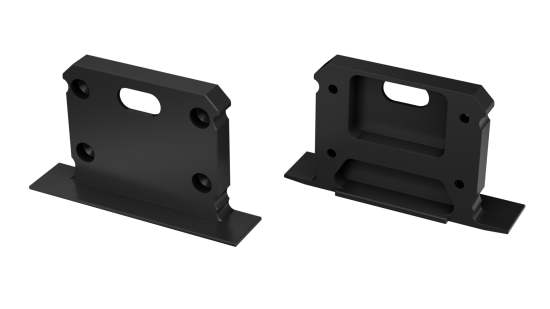 Zaślepka ALU do profilu LED LUMINES inTALIA czarna lakierowana z otworem