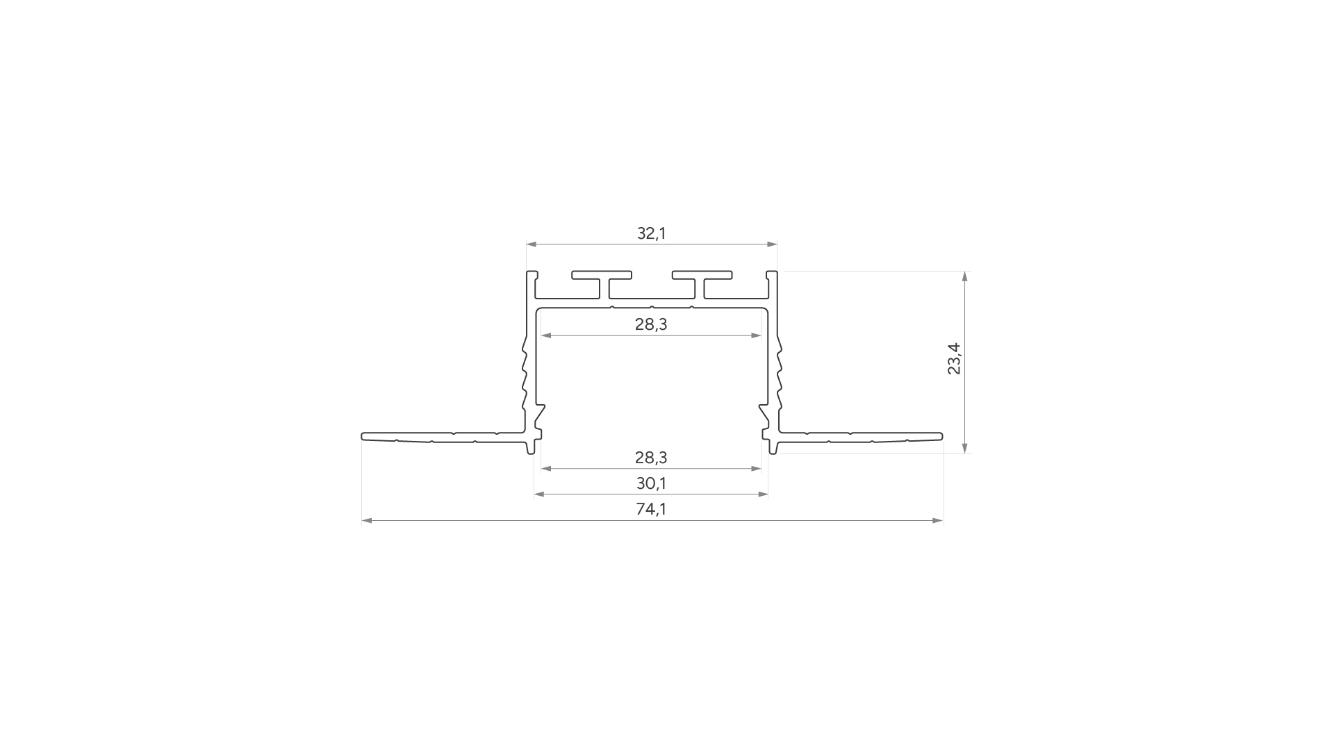 Profil LED LUMINES typ akin czarny lakierowany 3 m