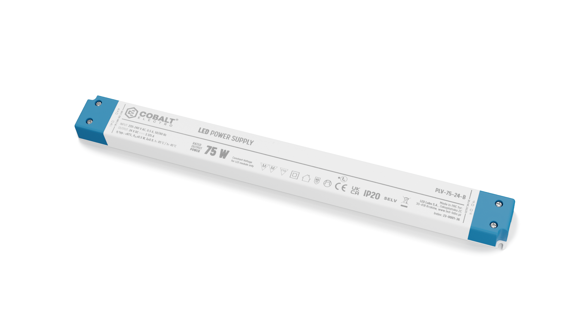 Zasilacz LED CobaltElectro PLV 24V 75W IP20 B