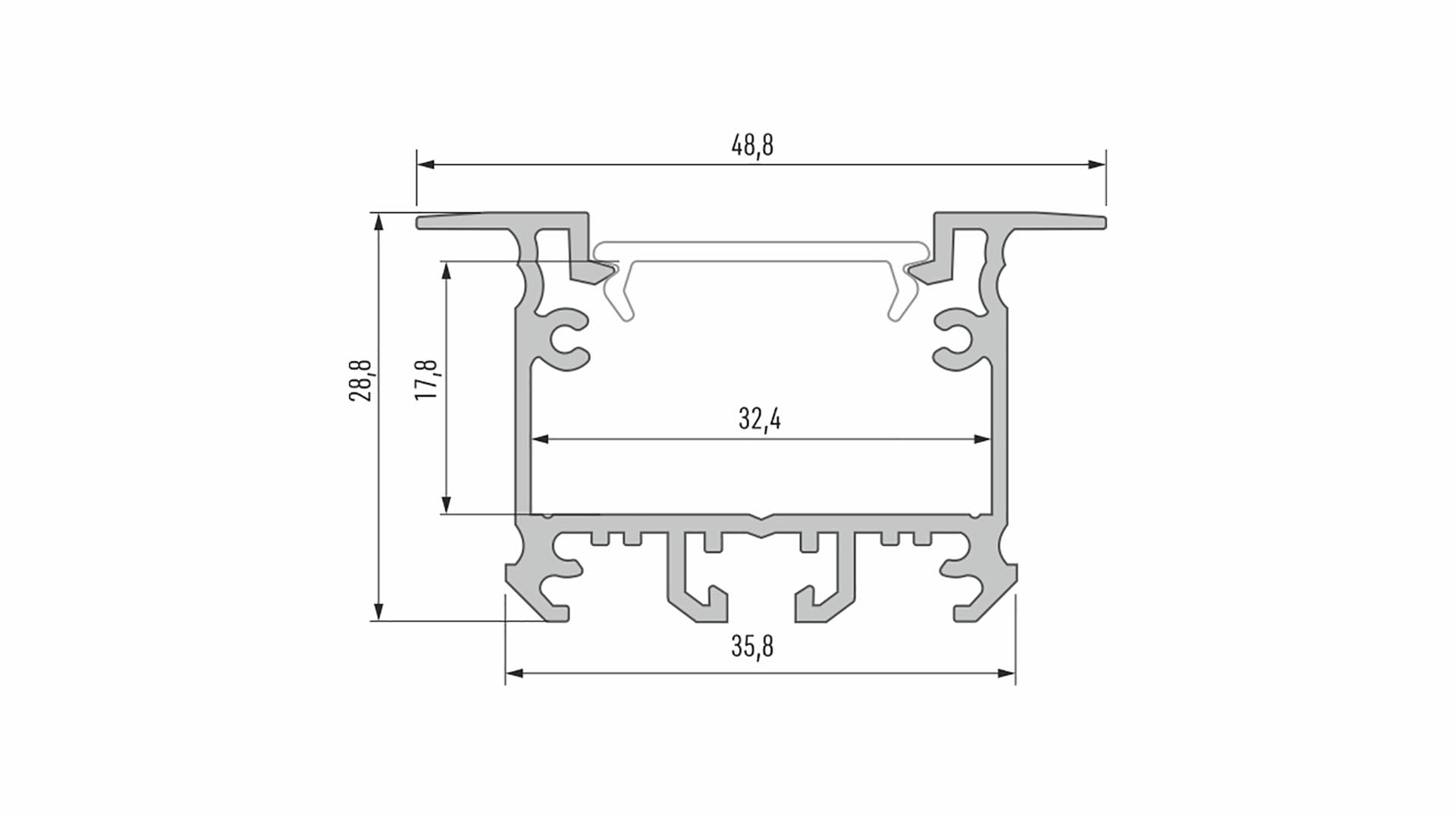 Profil LED LUMINES typ inTalia biały lakierowany 3 m