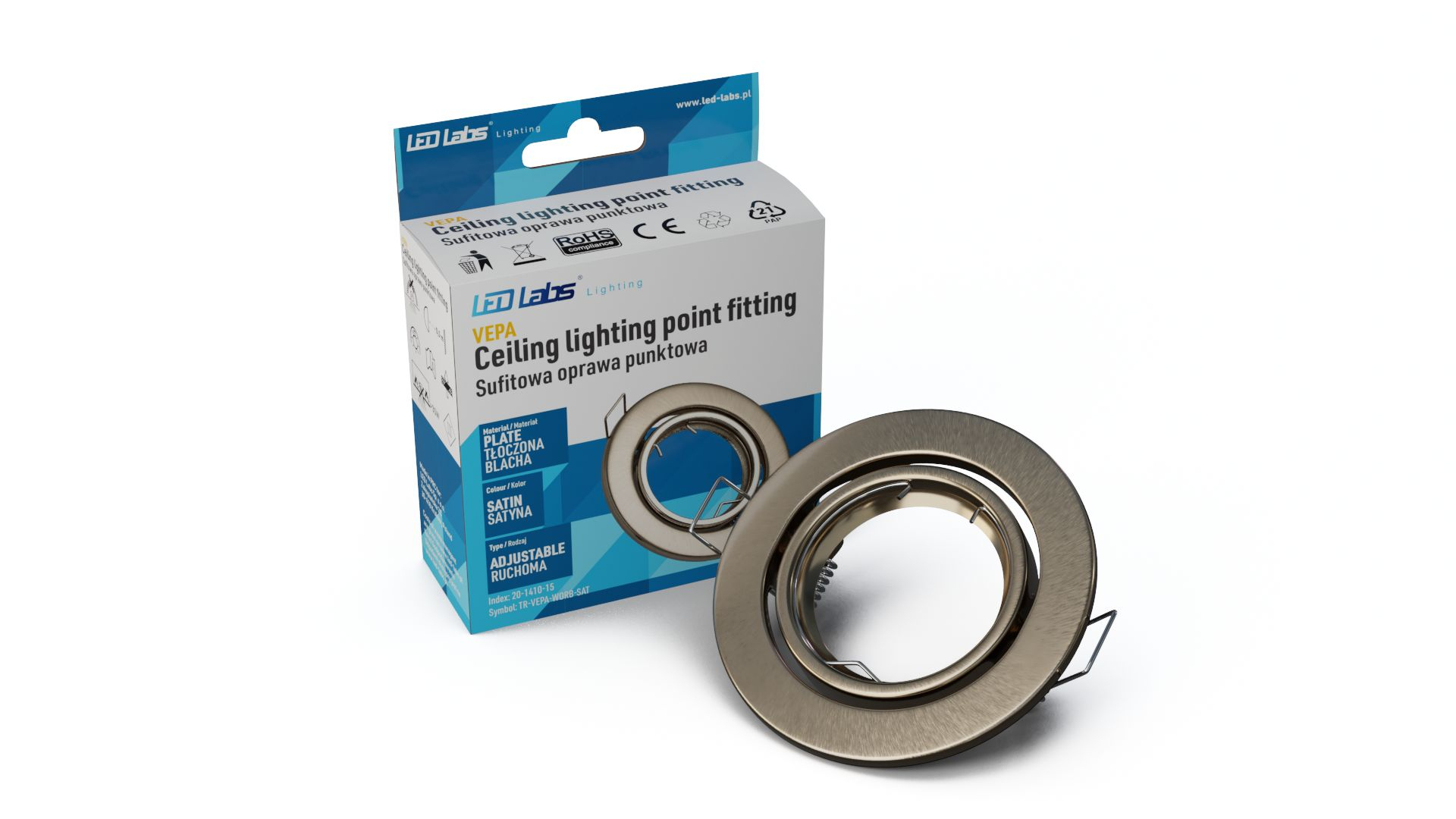 Oprawa VEPA okrągła ruchoma chrom satyna