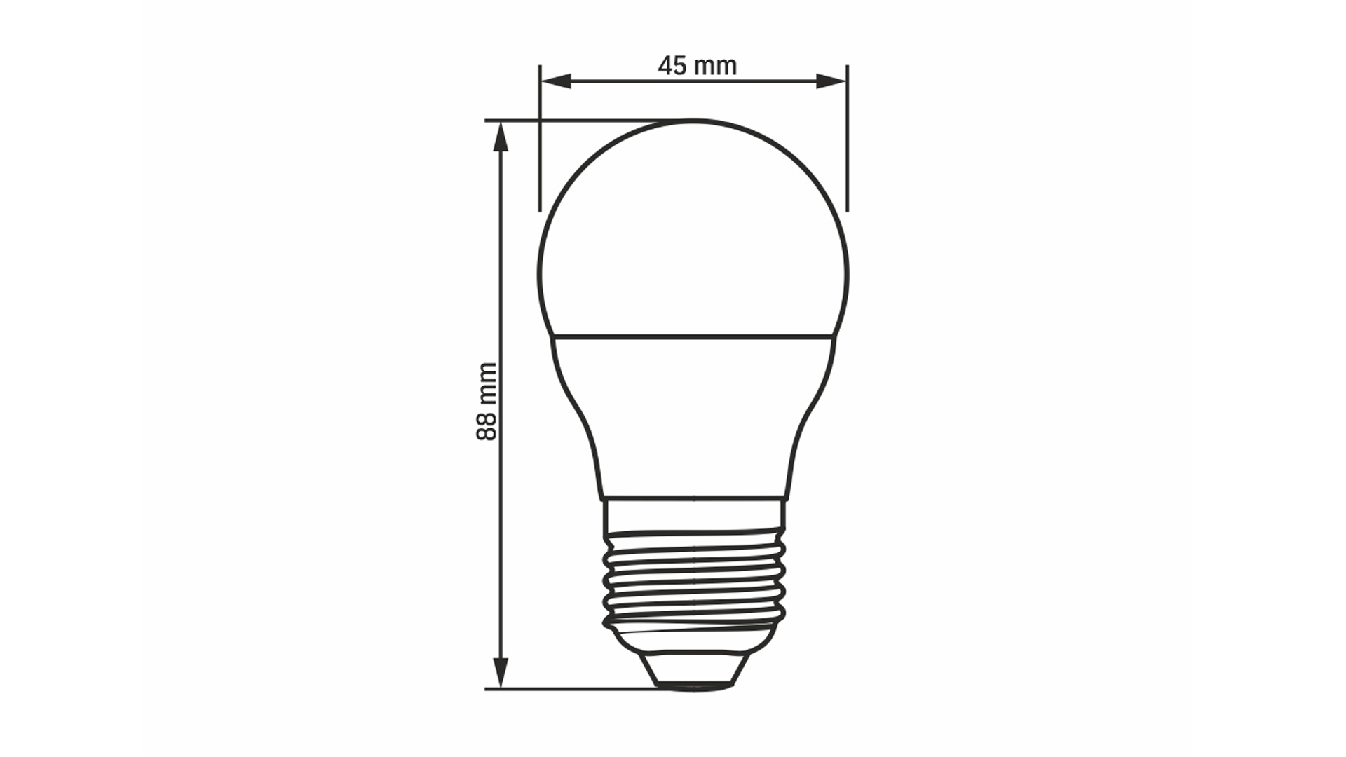 Źródło LED E27 7W G45 Biała Ciepła