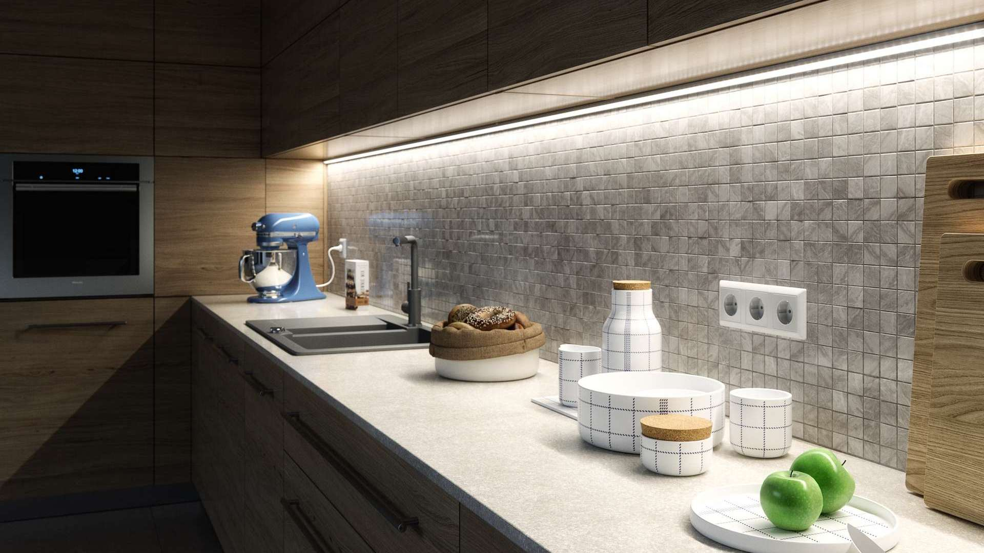 Profil LED LUMINES typ H czarny anodowany 2,02 m