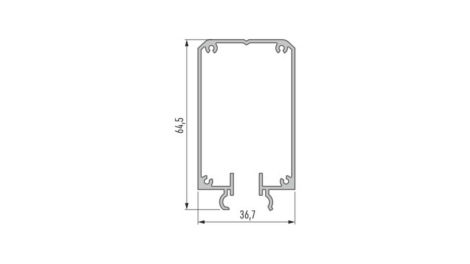 Profil LUMINES typ Talia M2 srebrny anod. 2,02 m