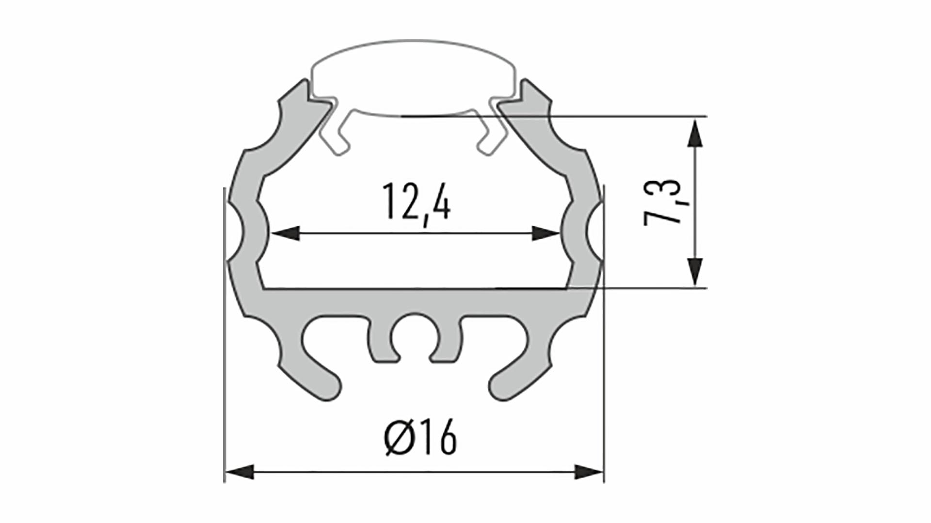 Profil LED LUMINES typ Mico czarny anodowany 3 m