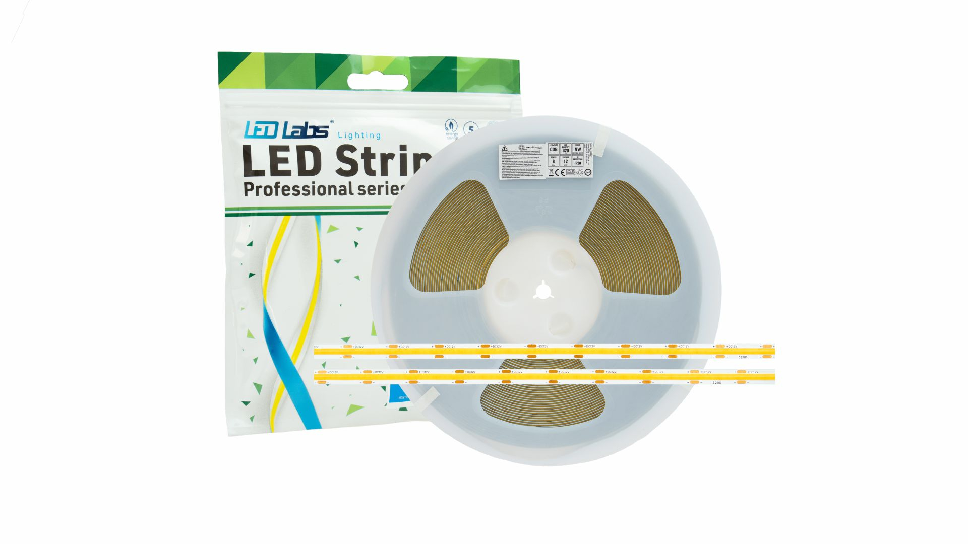 Taśma OPTI 12 V 1600 LED COB 8 W 6500 K - 25 m