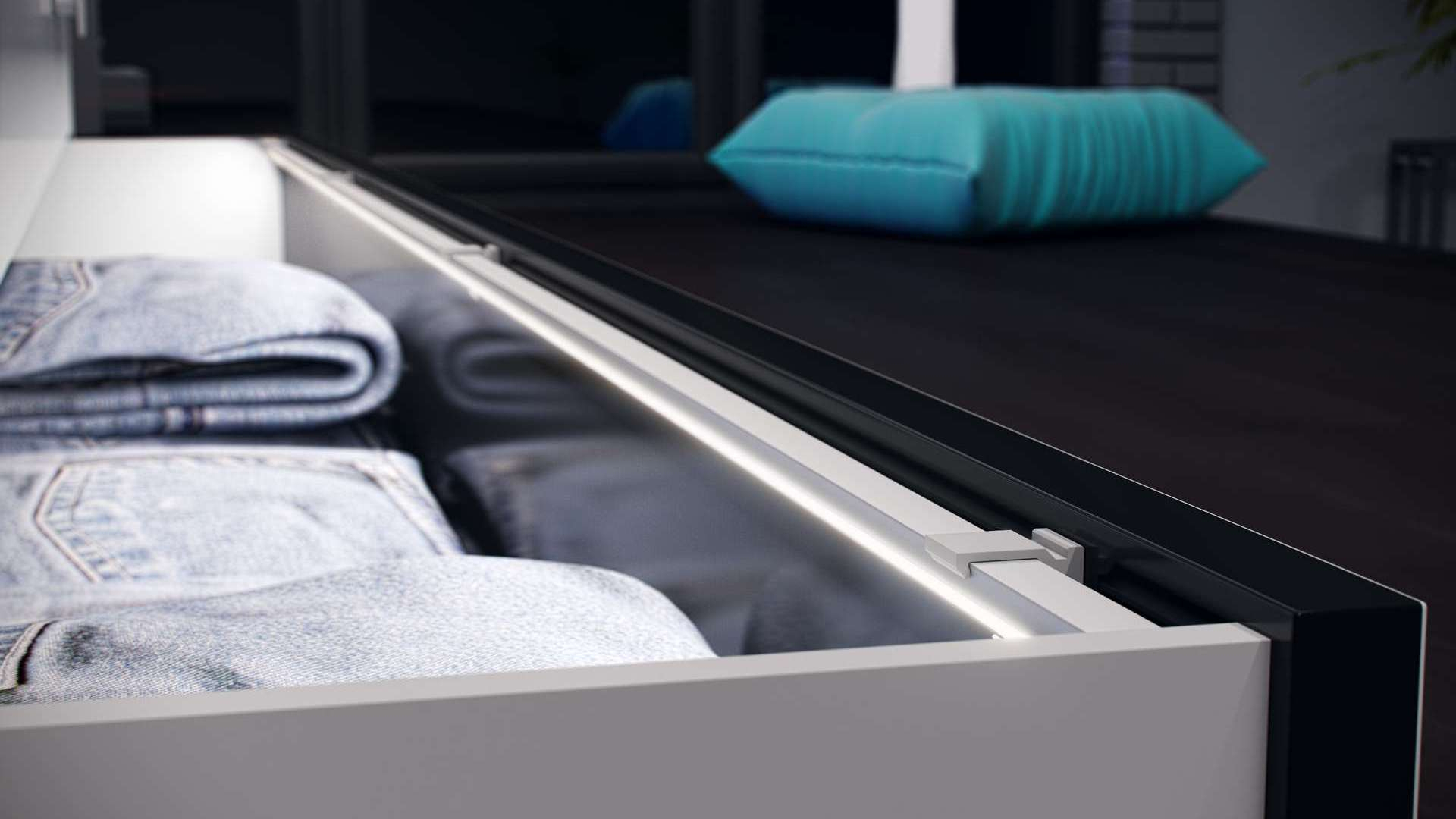 Profil LED LUMINES typ C RAL1923 mat. 2,02 m