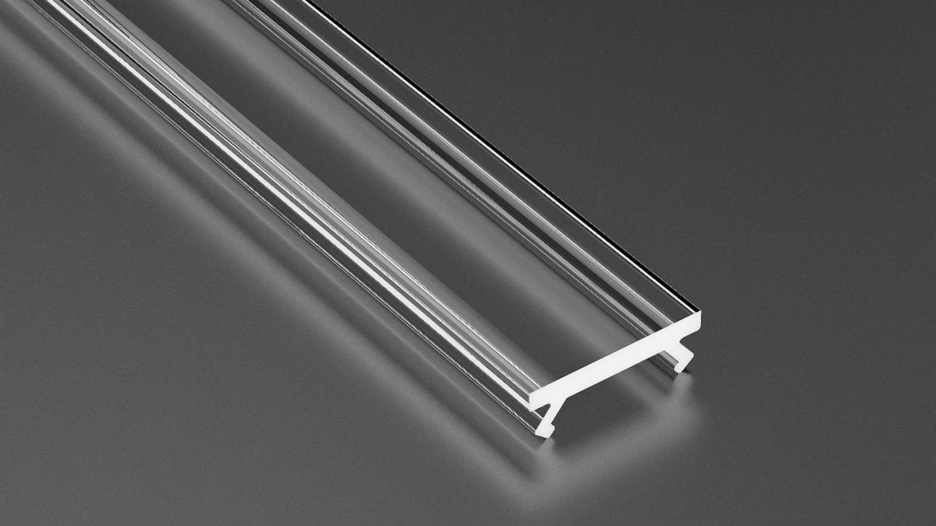 Klosz do profilu LED LUMINES SLIM transparentny 1 m v1