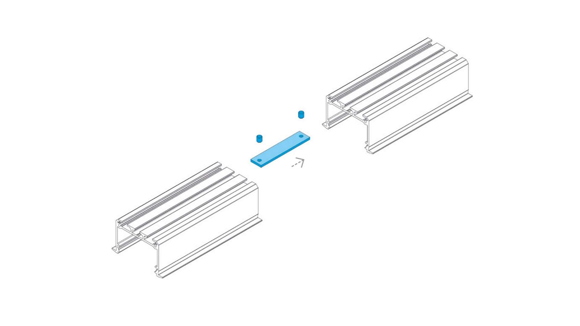 Łącznik LUMINES prosty krótki KPL