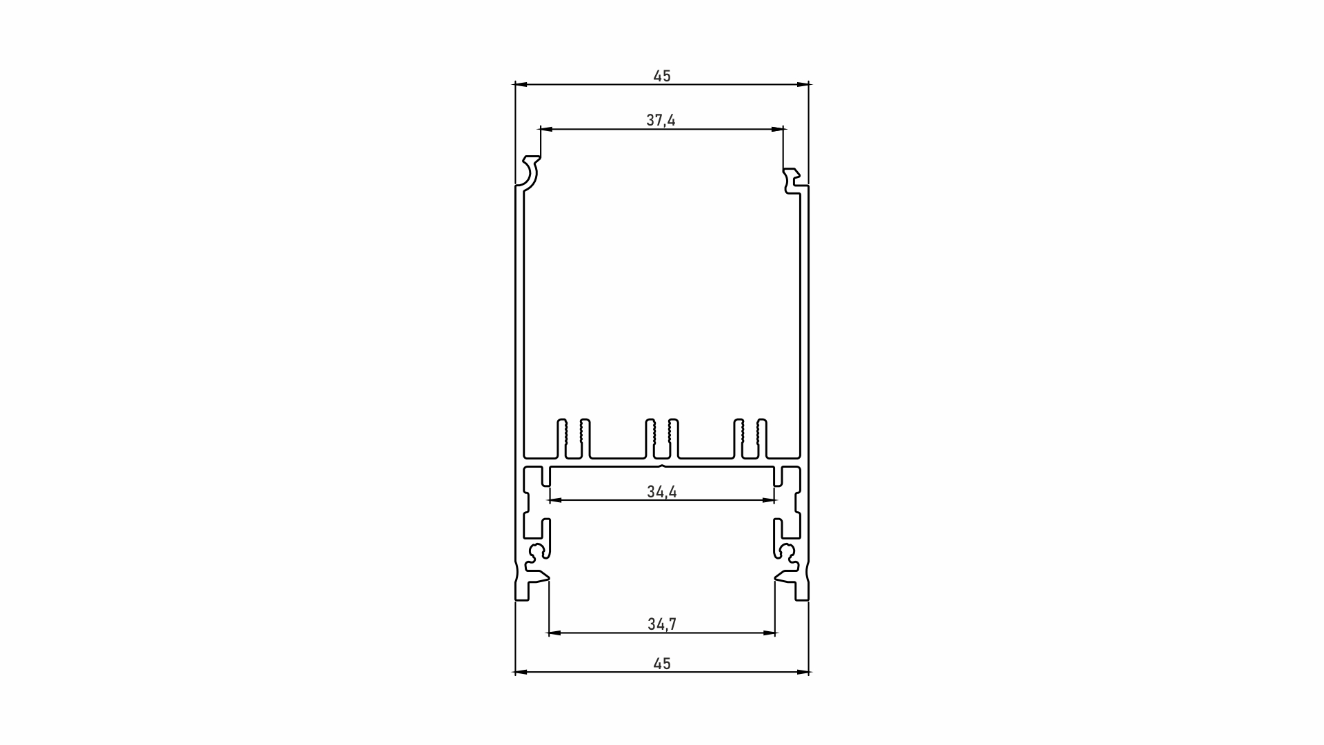 Profil LED LUMINES typ Foldo srebrny anodowany 1 m
