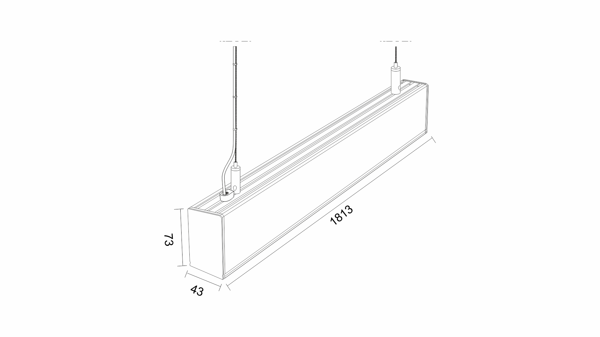 Oprawa LUMINES Claro biała lak. 4000K 180cm
