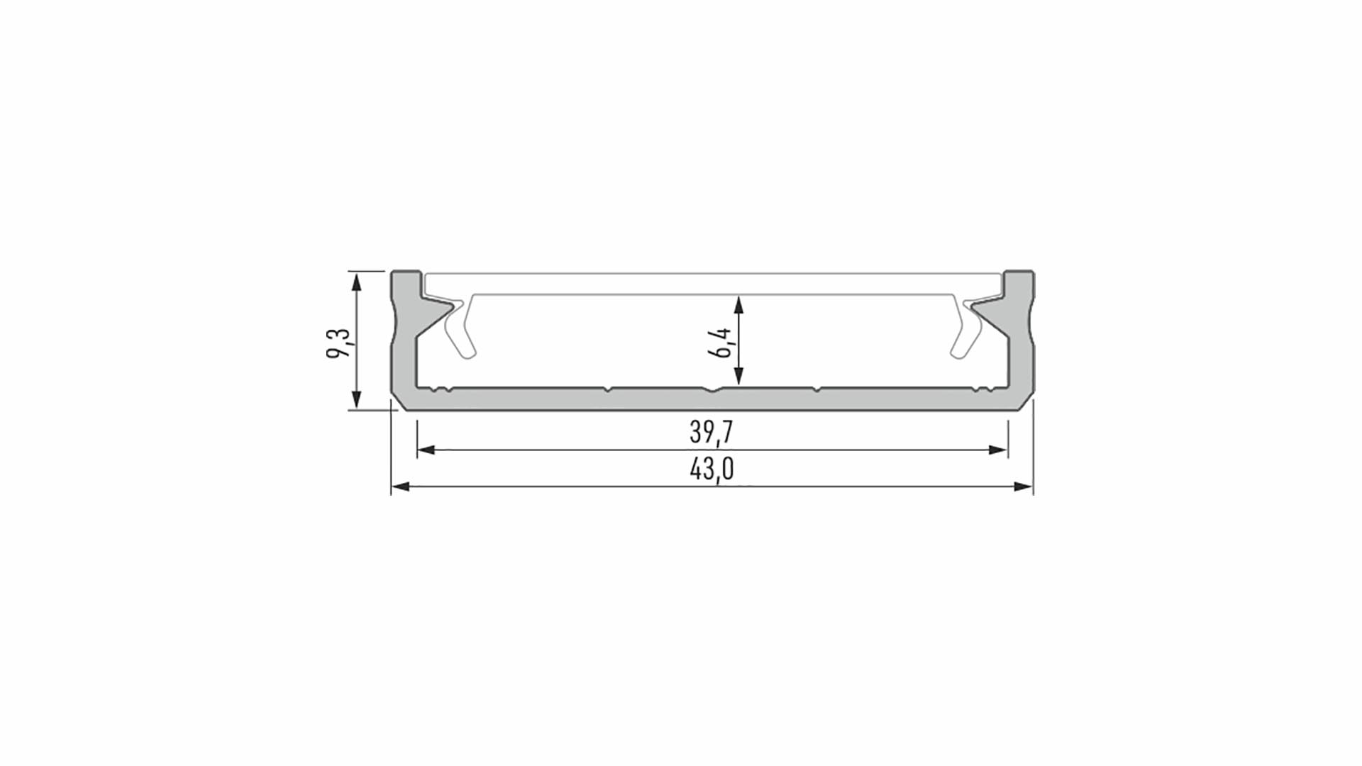 Profil LED LUMINES typ SOLIS surowy 3 m