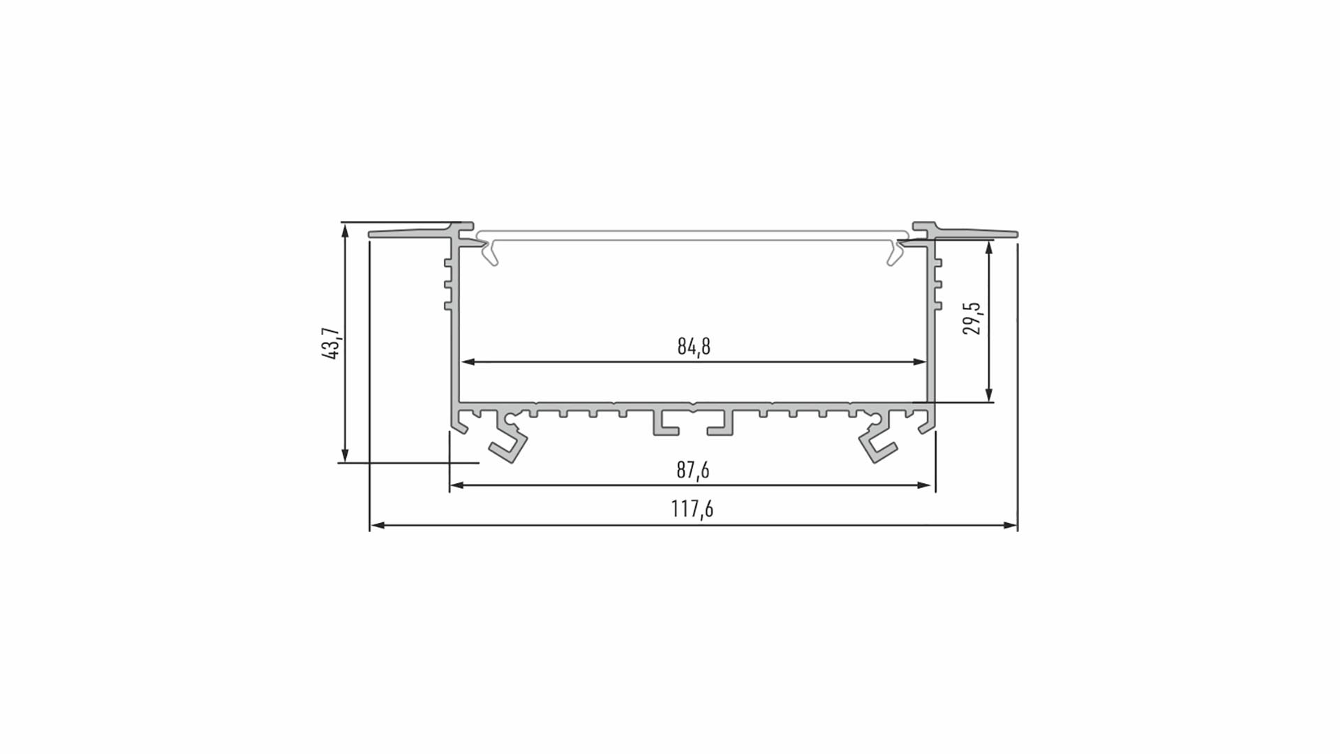 Profil LUMINES typ SORGA czarny lakierowany 1 m