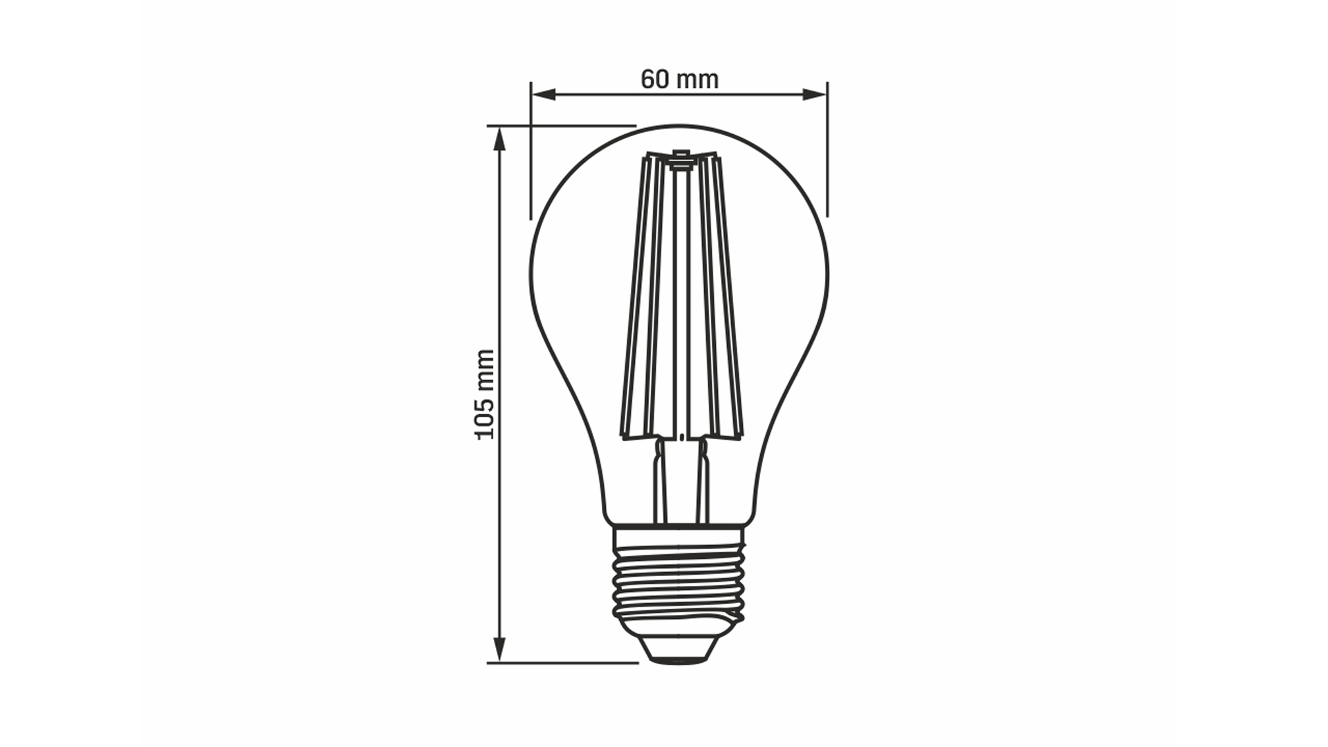 Źródło LED E27 10W A60 Filament Neutralna
