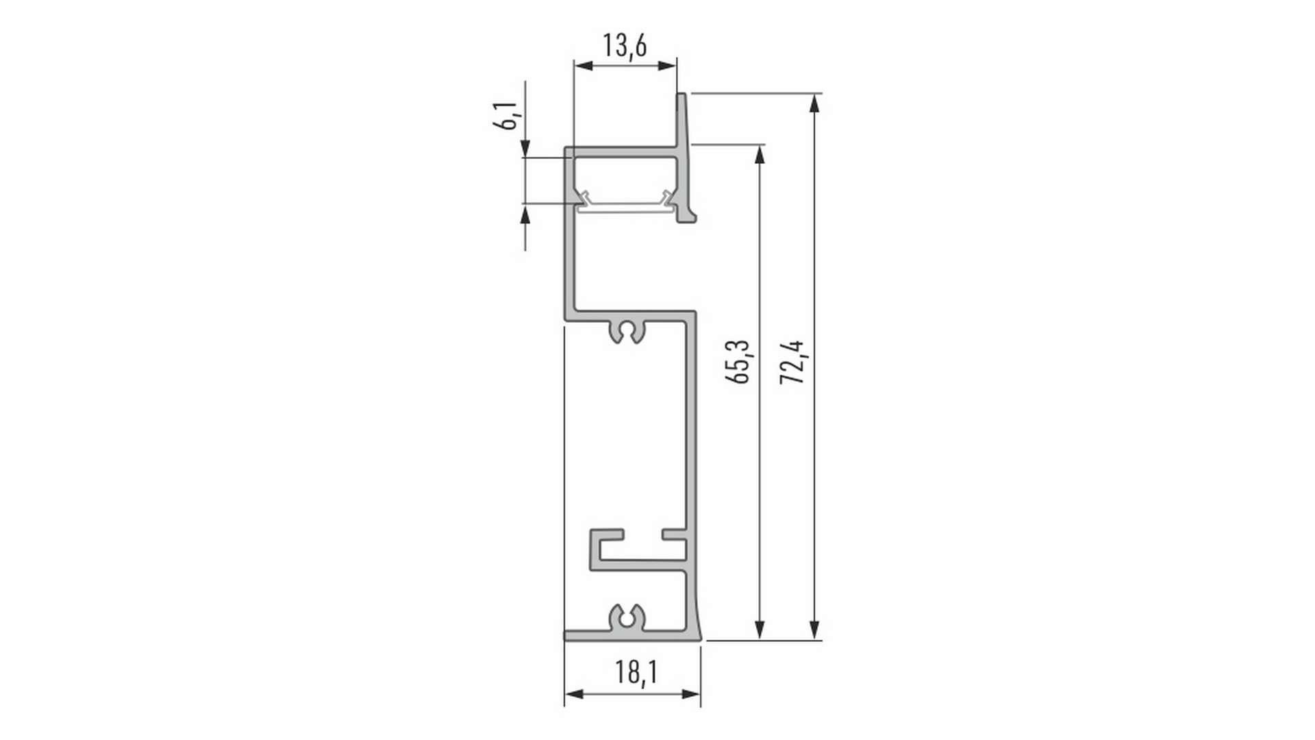 Profil LED LUMINES typ Flaro biały lakierowany 1 m