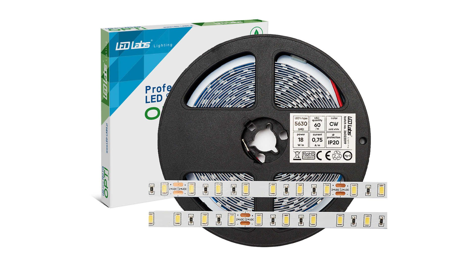 Taśma OPTI 12 V 300 LED 5630 SMD 16 W 3000 K IP65HS