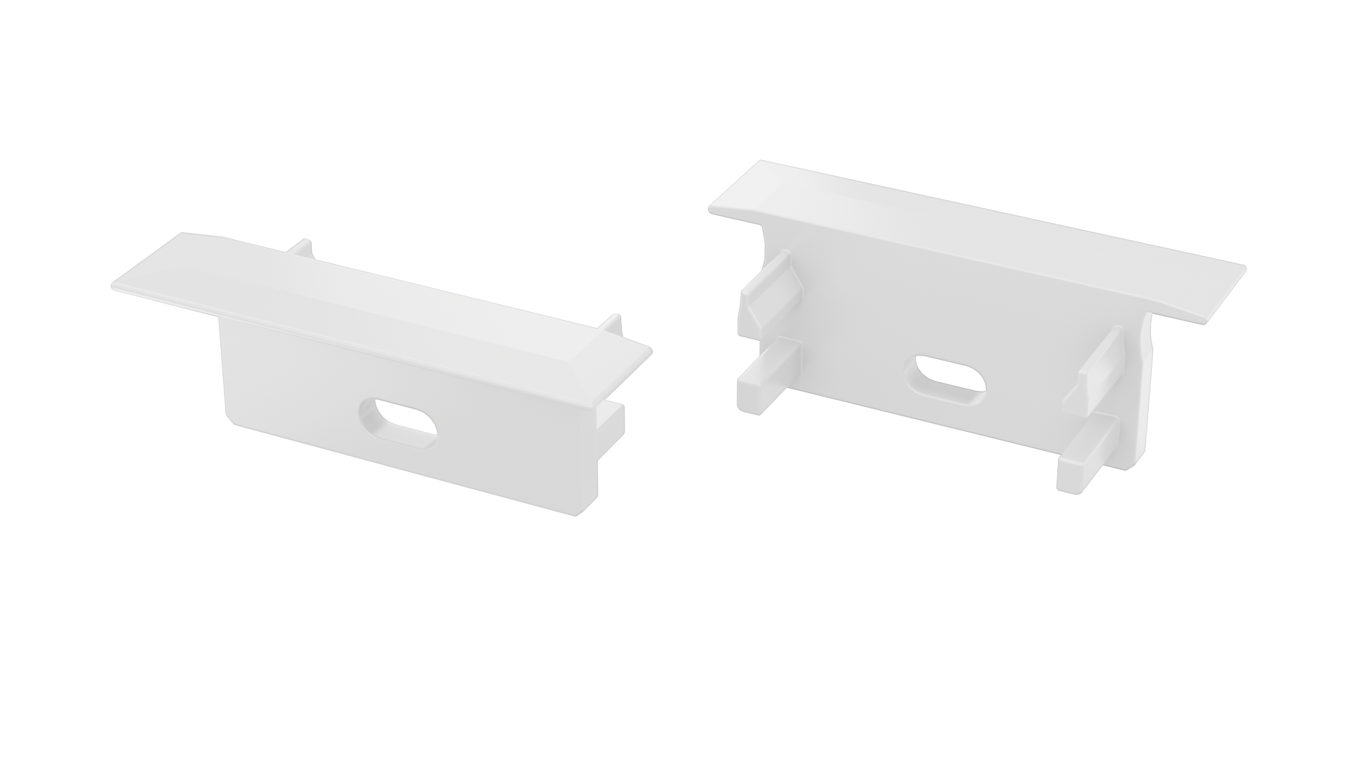 Zaślepka do profilu LUMINES Gemi biała z otworem