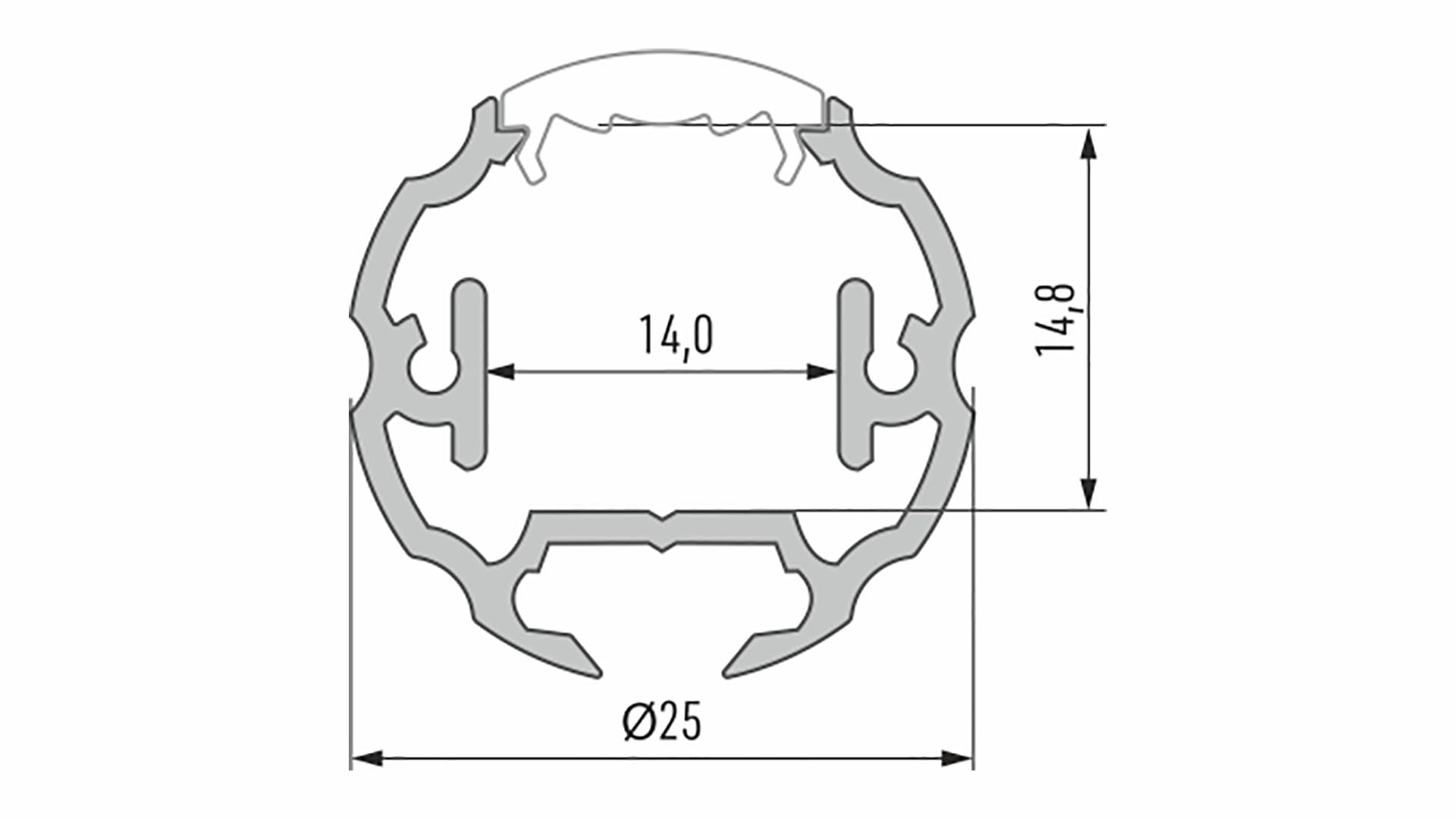 Profil LED LUMINES typ Cosmo biały lakierowany 2,02 m