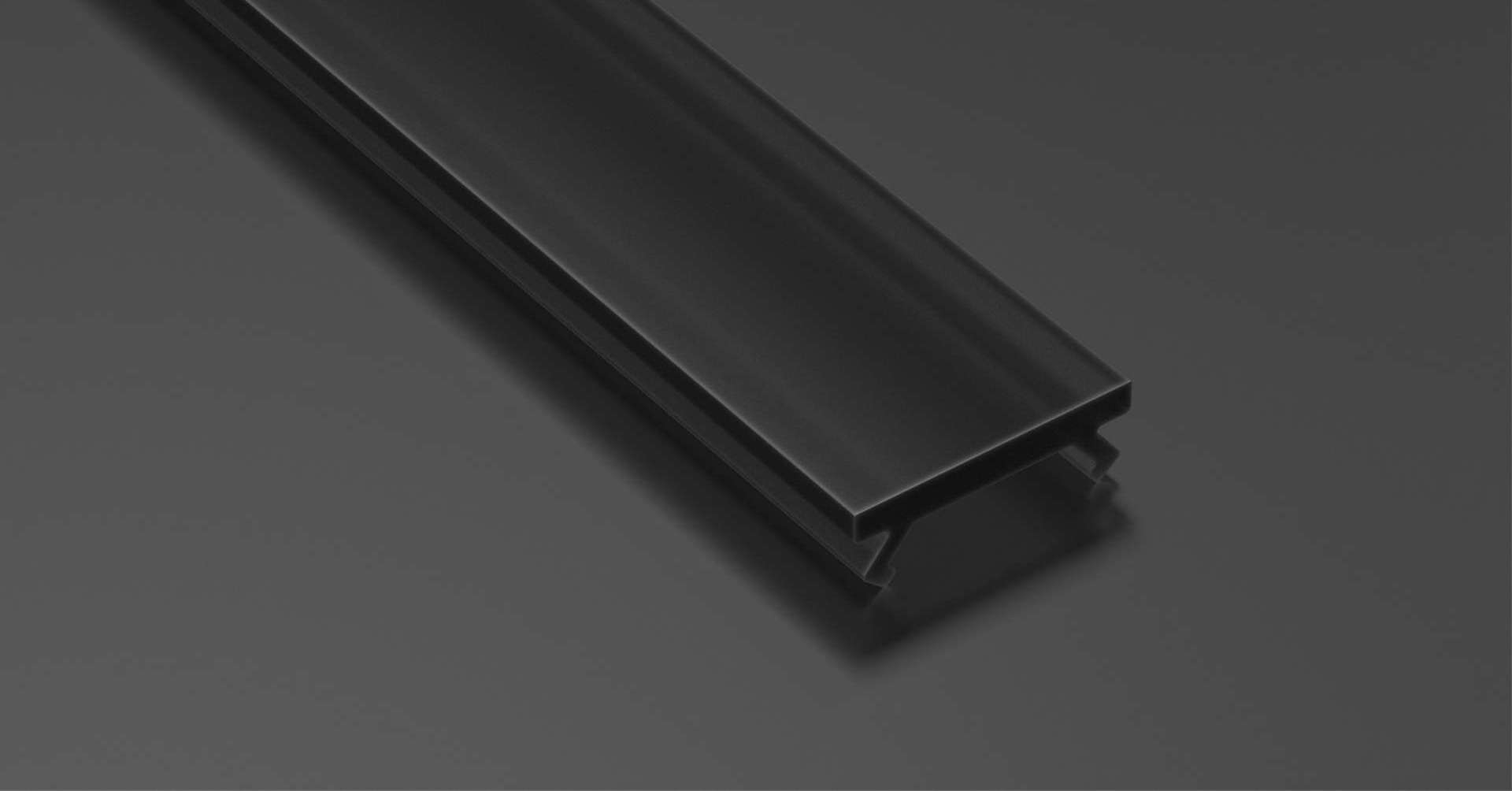 Klosz do profilu LED LUMINES SLIM PMMA czarny 2,02 m v1