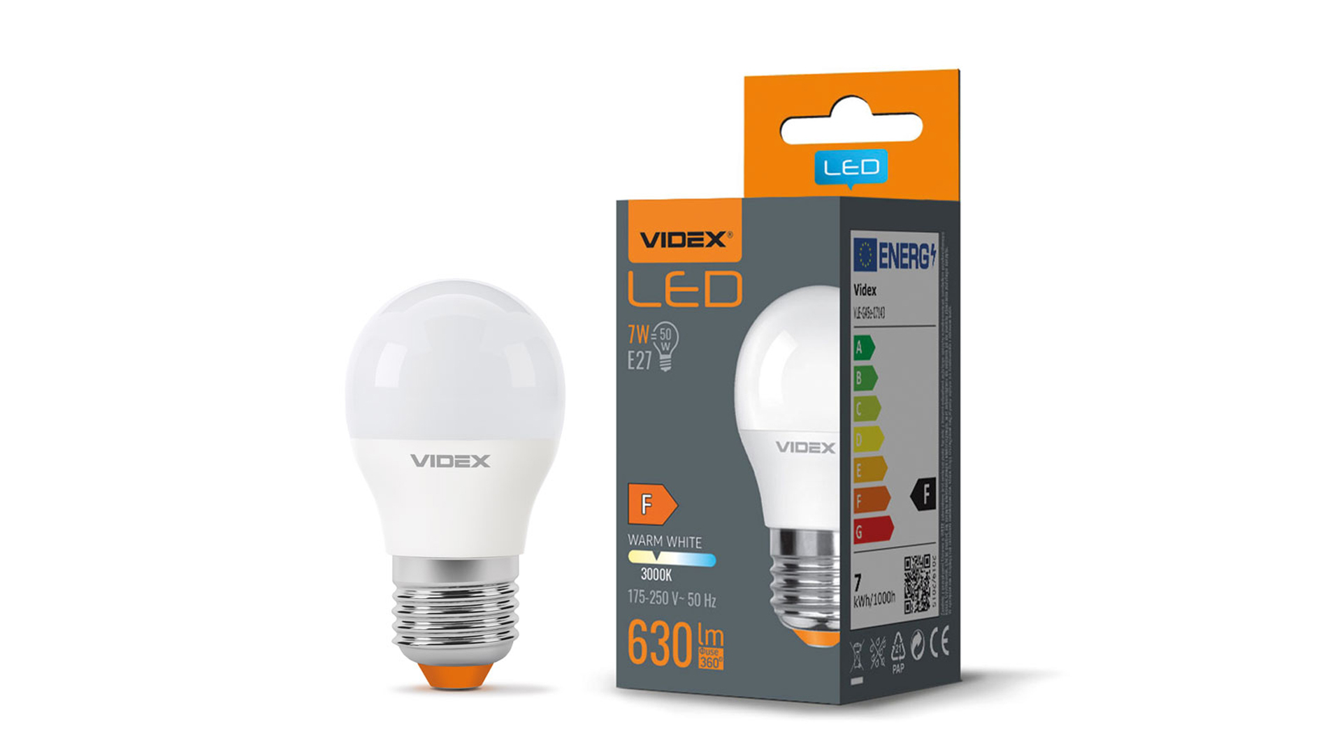 Źródło LED E27 7W G45 Biała Ciepła