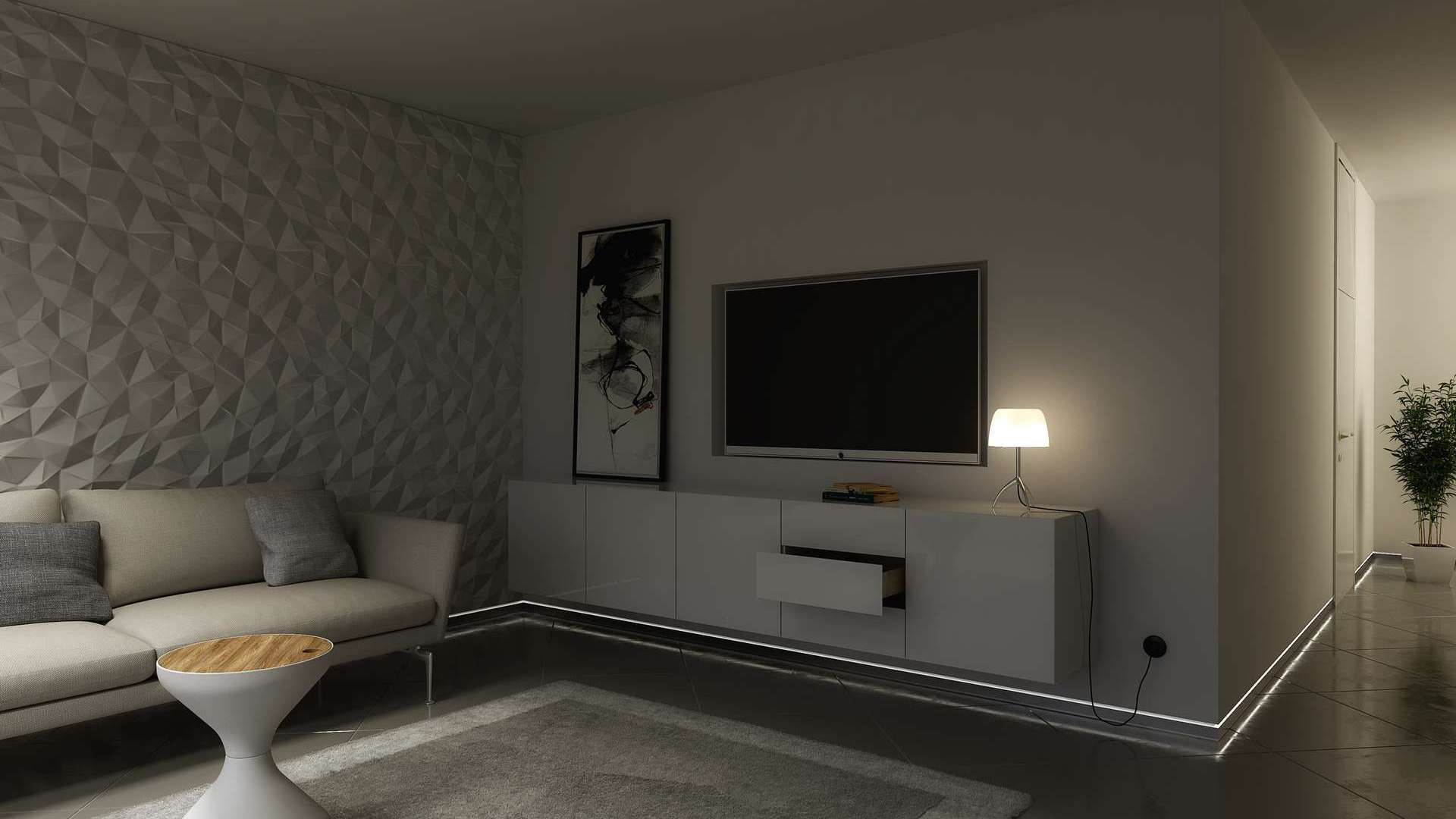 Profil LED LUMINES typ Flaro biały lakierowany 1 m